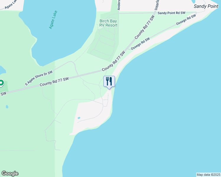 map of restaurants, bars, coffee shops, grocery stores, and more near 9820 Birch Bay Drive Southwest in Nisswa