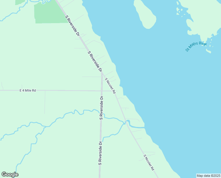 map of restaurants, bars, coffee shops, grocery stores, and more near 3869-3999 South Nicolet Road in Sault Ste. Marie