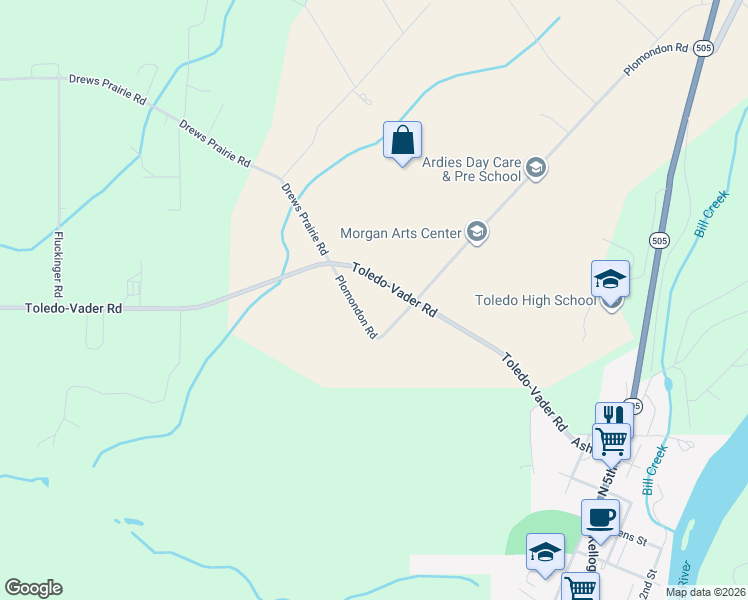 map of restaurants, bars, coffee shops, grocery stores, and more near 117 Plomondon Road in Toledo