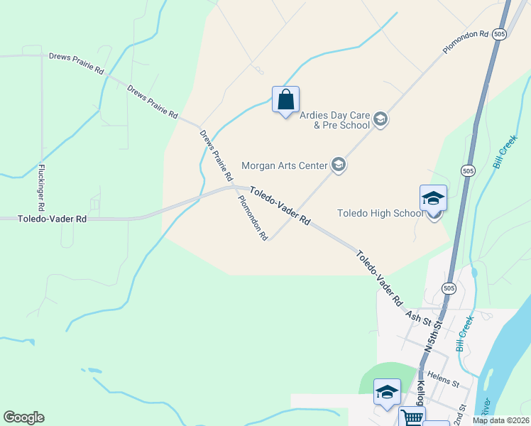 map of restaurants, bars, coffee shops, grocery stores, and more near 117 Plomondon Road in Toledo