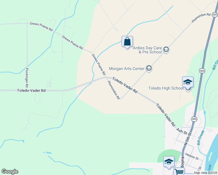 map of restaurants, bars, coffee shops, grocery stores, and more near 112 Plomondon Road in Toledo