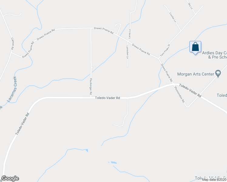 map of restaurants, bars, coffee shops, grocery stores, and more near 365 Toledo-Vader Road in Toledo