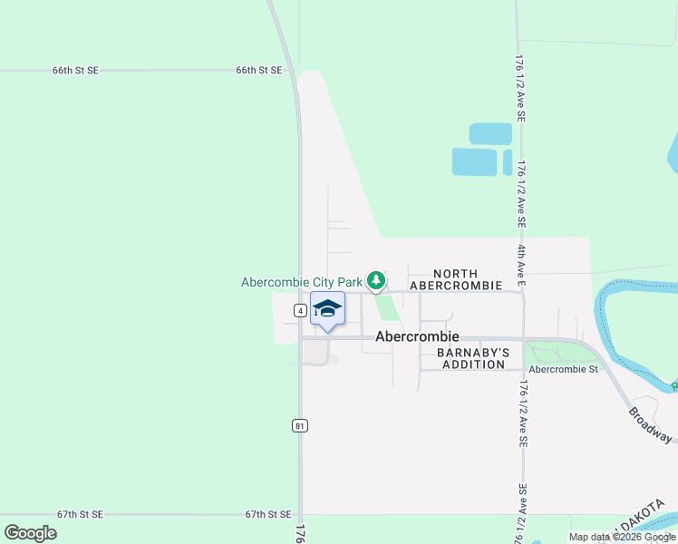 map of restaurants, bars, coffee shops, grocery stores, and more near 205-307 Main Street in Wahpeton
