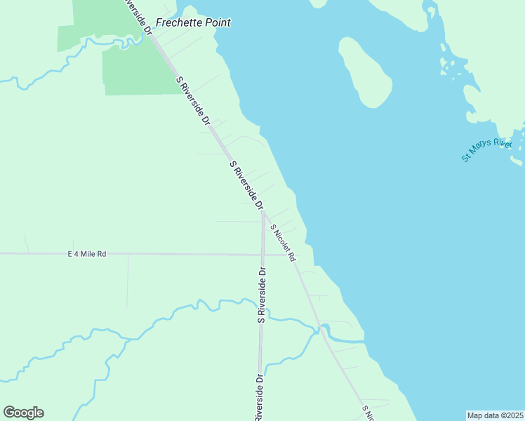 map of restaurants, bars, coffee shops, grocery stores, and more near 3869 South Nicolet Road in Sault Ste. Marie