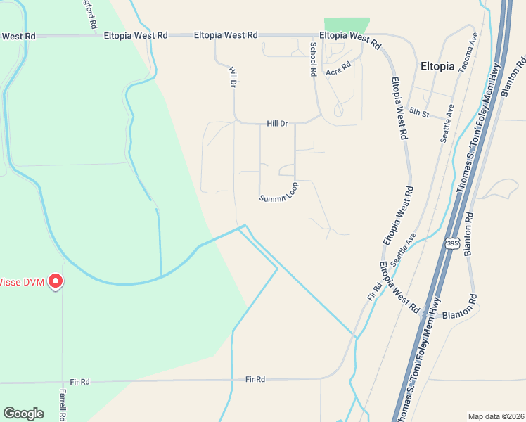 map of restaurants, bars, coffee shops, grocery stores, and more near 301 Summit Loop in Eltopia