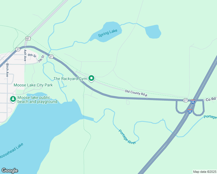 map of restaurants, bars, coffee shops, grocery stores, and more near 4310 Old County Road 8 in Moose Lake