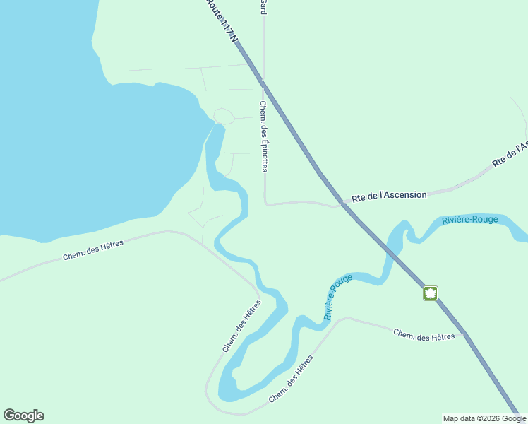 map of restaurants, bars, coffee shops, grocery stores, and more near Chemin des Sternes in Laurentides