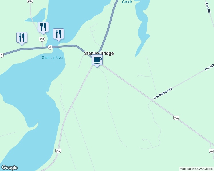 map of restaurants, bars, coffee shops, grocery stores, and more near 4829 Saint Marys Road in New Glasgow