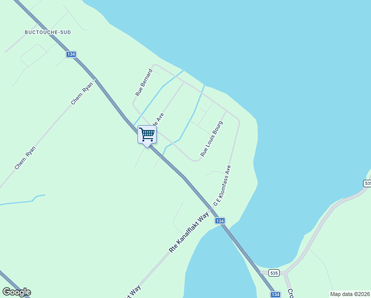 map of restaurants, bars, coffee shops, grocery stores, and more near 10 Rue Louis Bourg in Bouctouche