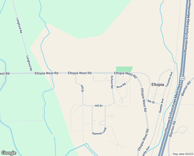 map of restaurants, bars, coffee shops, grocery stores, and more near 60 School Road in Eltopia