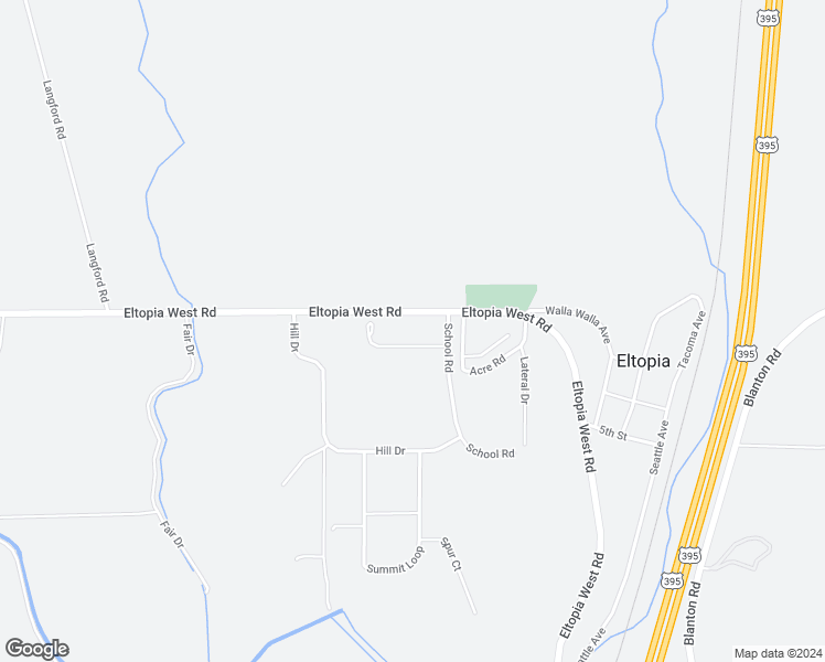 map of restaurants, bars, coffee shops, grocery stores, and more near 60 School Road in Eltopia