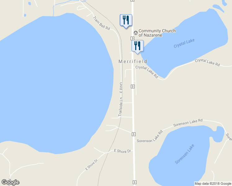 map of restaurants, bars, coffee shops, grocery stores, and more near 21321 Trailside Lane in Merrifield