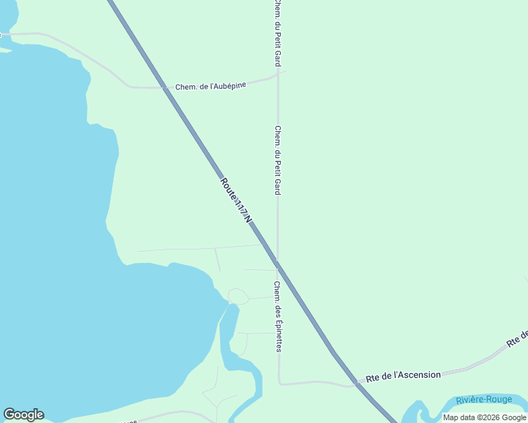 map of restaurants, bars, coffee shops, grocery stores, and more near 3838 Route 117 Nord in Nominingue