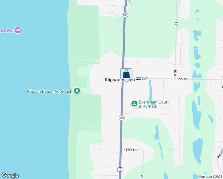 map of restaurants, bars, coffee shops, grocery stores, and more near 22503 L Lane in Ocean Park