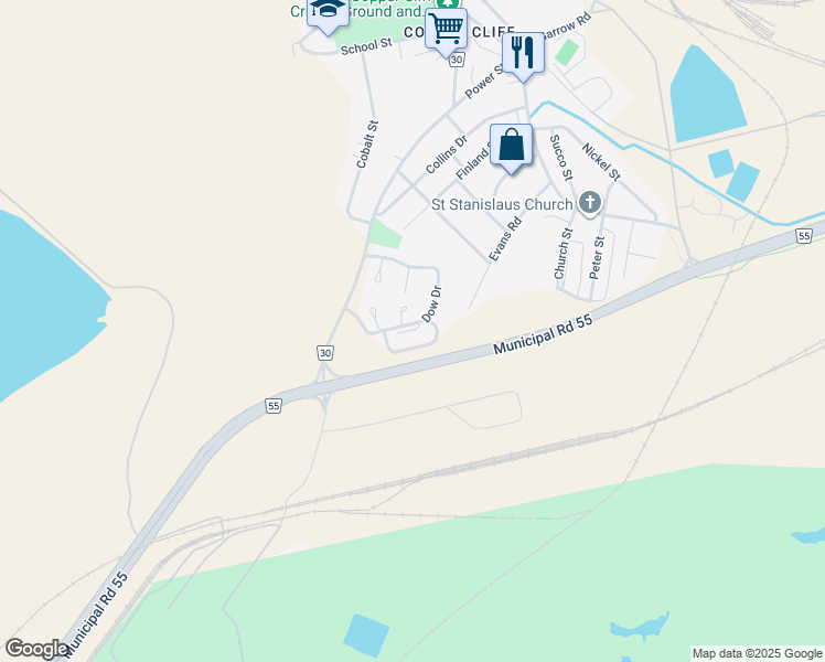 map of restaurants, bars, coffee shops, grocery stores, and more near 99 Dow Drive in Sudbury