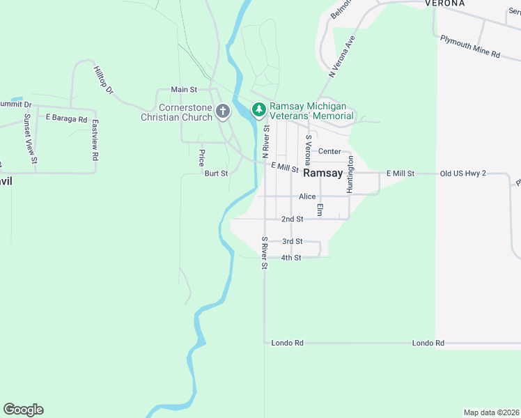 map of restaurants, bars, coffee shops, grocery stores, and more near South River Street in Bessemer