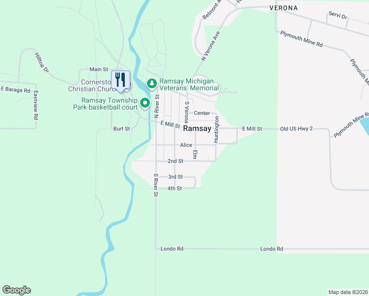 map of restaurants, bars, coffee shops, grocery stores, and more near 8192 2nd Street in Ramsay