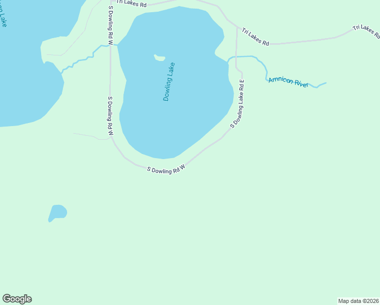 map of restaurants, bars, coffee shops, grocery stores, and more near 8199 South Dowling Lake Road East in Superior