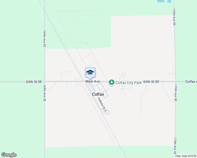 map of restaurants, bars, coffee shops, grocery stores, and more near 101 Colfax Avenue in Colfax