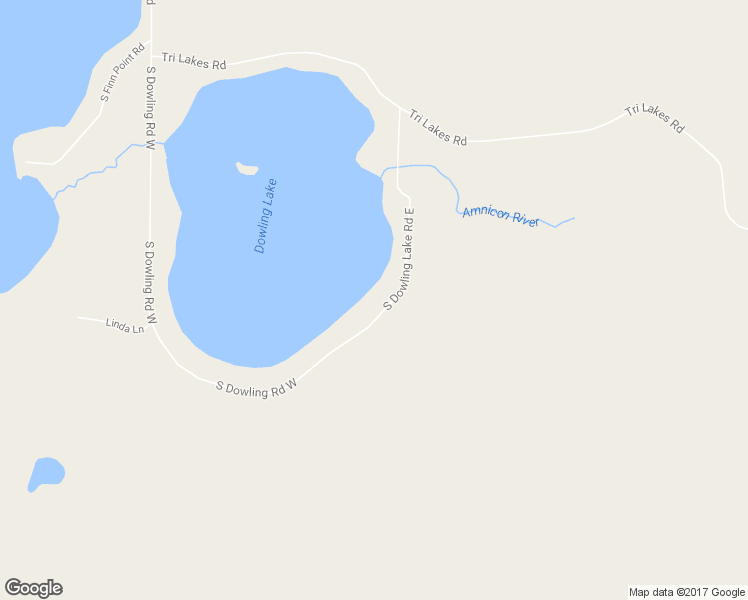 map of restaurants, bars, coffee shops, grocery stores, and more near 8132 South Dowling Lake Road East in Superior