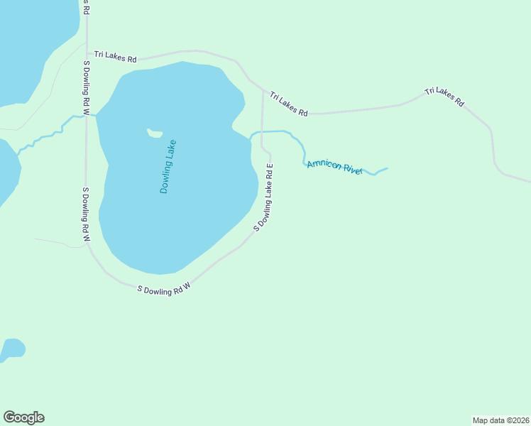 map of restaurants, bars, coffee shops, grocery stores, and more near 8132 South Dowling Lake Road East in Superior
