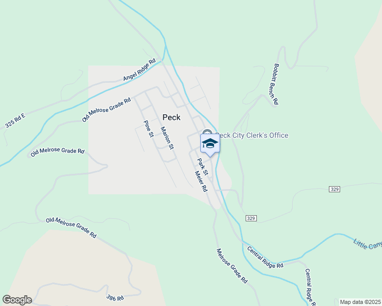 map of restaurants, bars, coffee shops, grocery stores, and more near 205 West Howard Street in Peck