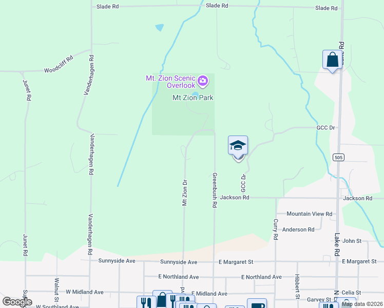 map of restaurants, bars, coffee shops, grocery stores, and more near N10382 Mount Zion Drive in Ironwood