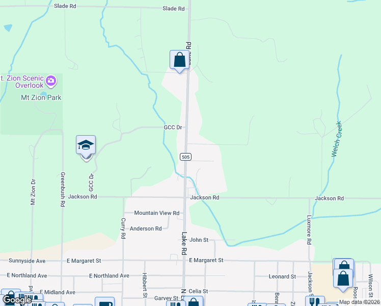 map of restaurants, bars, coffee shops, grocery stores, and more near N10368 Lake Road in Ironwood