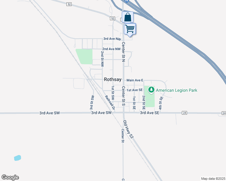 map of restaurants, bars, coffee shops, grocery stores, and more near in Rothsay