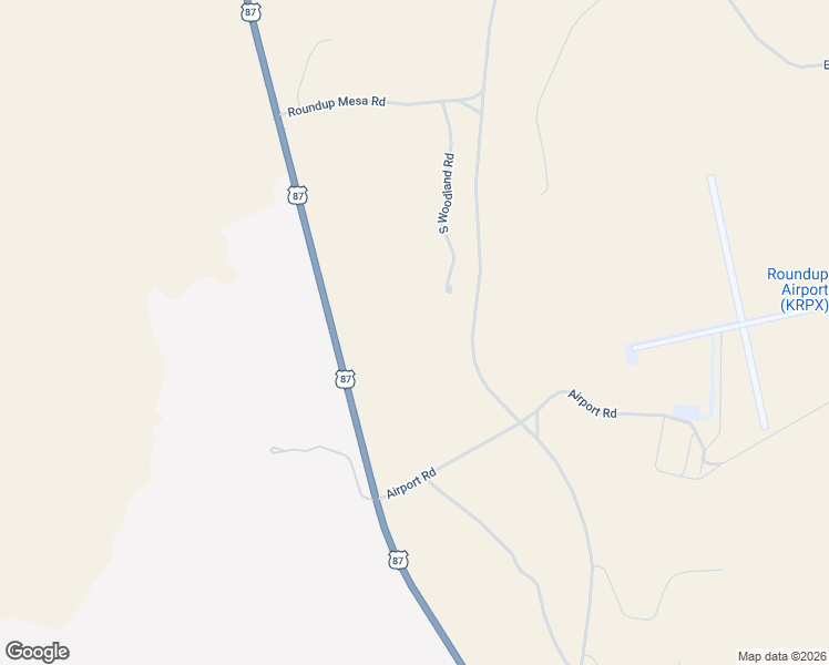 map of restaurants, bars, coffee shops, grocery stores, and more near 34 South Woodland Road in Roundup