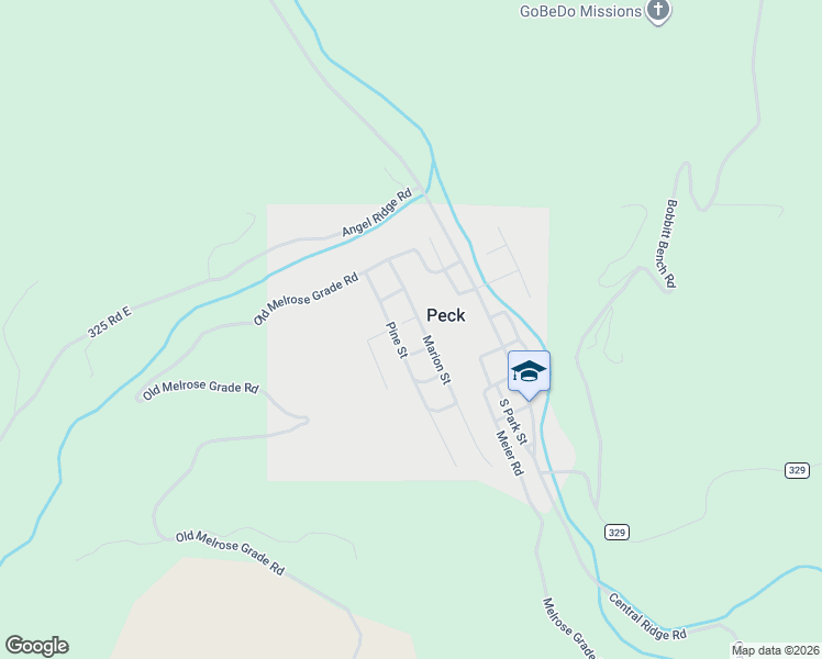 map of restaurants, bars, coffee shops, grocery stores, and more near 320 Marion Street in Peck