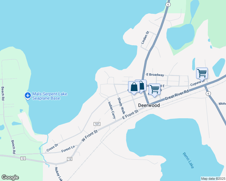 map of restaurants, bars, coffee shops, grocery stores, and more near 21965 Shady Walk in Deerwood