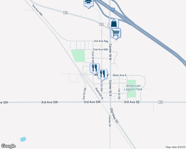 map of restaurants, bars, coffee shops, grocery stores, and more near in Rothsay