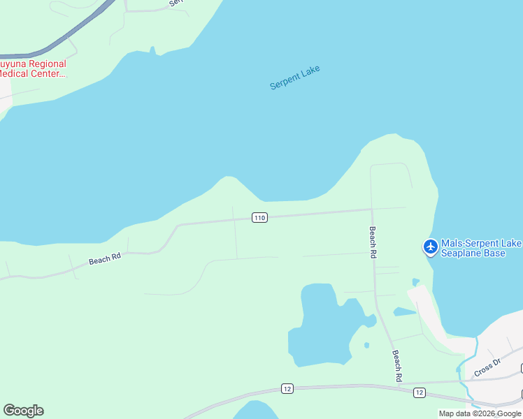 map of restaurants, bars, coffee shops, grocery stores, and more near 22280 Beach Road in Deerwood