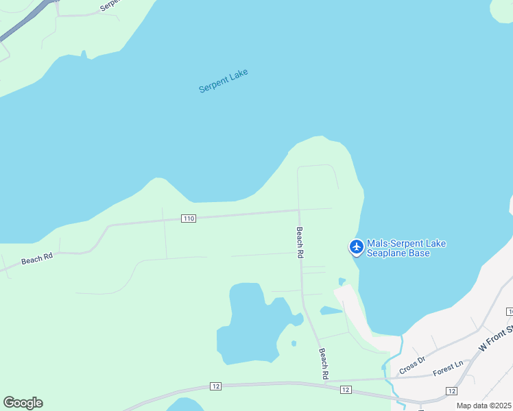 map of restaurants, bars, coffee shops, grocery stores, and more near 22408 Beach Road in Deerwood