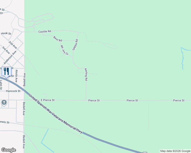 map of restaurants, bars, coffee shops, grocery stores, and more near 2500 Haukkala Road in Wakefield