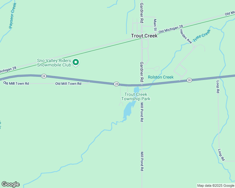 map of restaurants, bars, coffee shops, grocery stores, and more near 109 Hemlock Street in Trout Creek