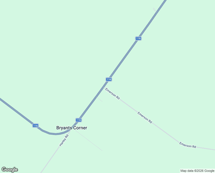 map of restaurants, bars, coffee shops, grocery stores, and more near 6879 New Brunswick 116 in Harcourt