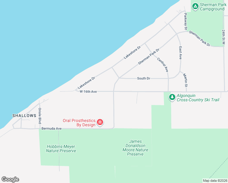 map of restaurants, bars, coffee shops, grocery stores, and more near 3314 West 16th Avenue in Sault Ste. Marie