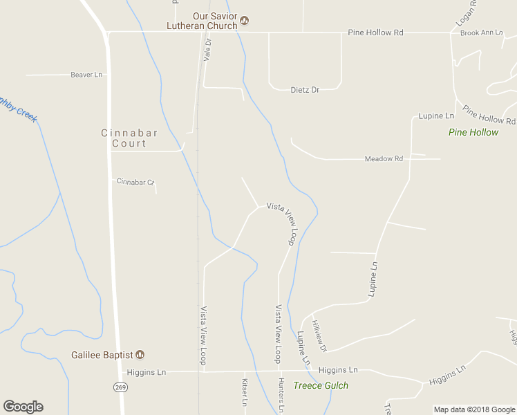 map of restaurants, bars, coffee shops, grocery stores, and more near Vista View Loop in Stevensville