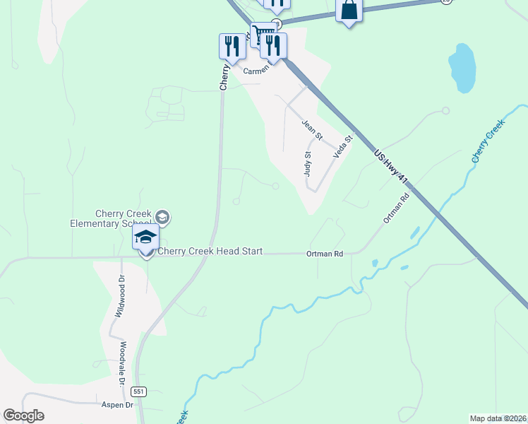 map of restaurants, bars, coffee shops, grocery stores, and more near Windmill Lane in Chocolay Charter Township