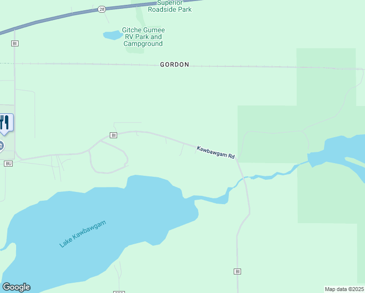 map of restaurants, bars, coffee shops, grocery stores, and more near 328 County Road BI in Marquette