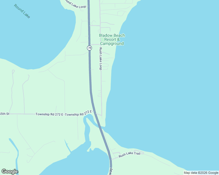 map of restaurants, bars, coffee shops, grocery stores, and more near 44048 Breezy Lane in Ottertail
