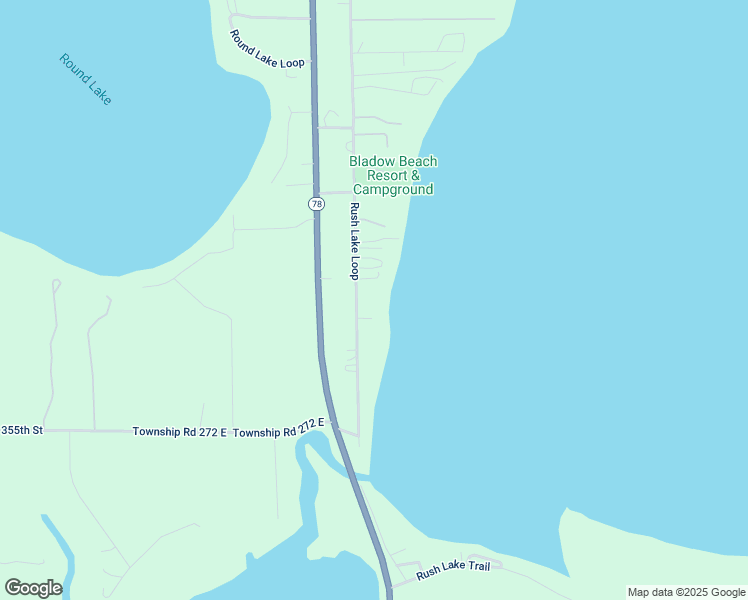 map of restaurants, bars, coffee shops, grocery stores, and more near 44048 Breezy Lane in Ottertail