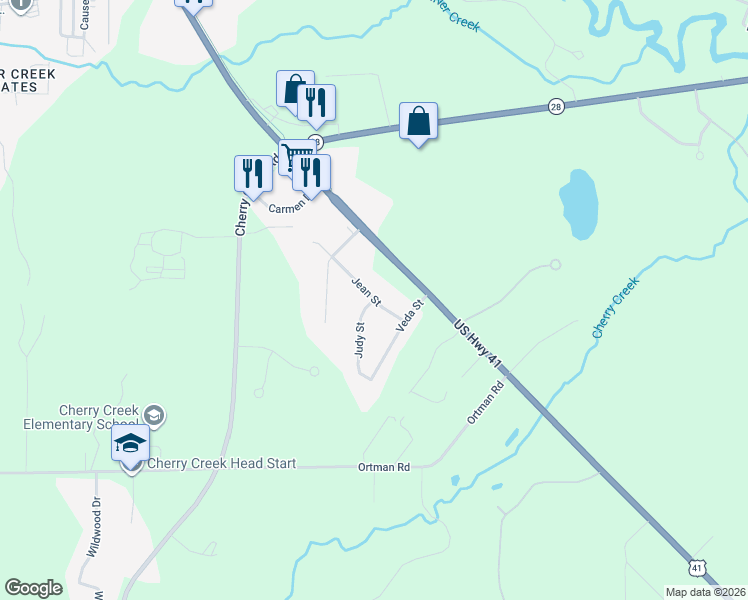 map of restaurants, bars, coffee shops, grocery stores, and more near 214 Judy St in Chocolay Charter Township