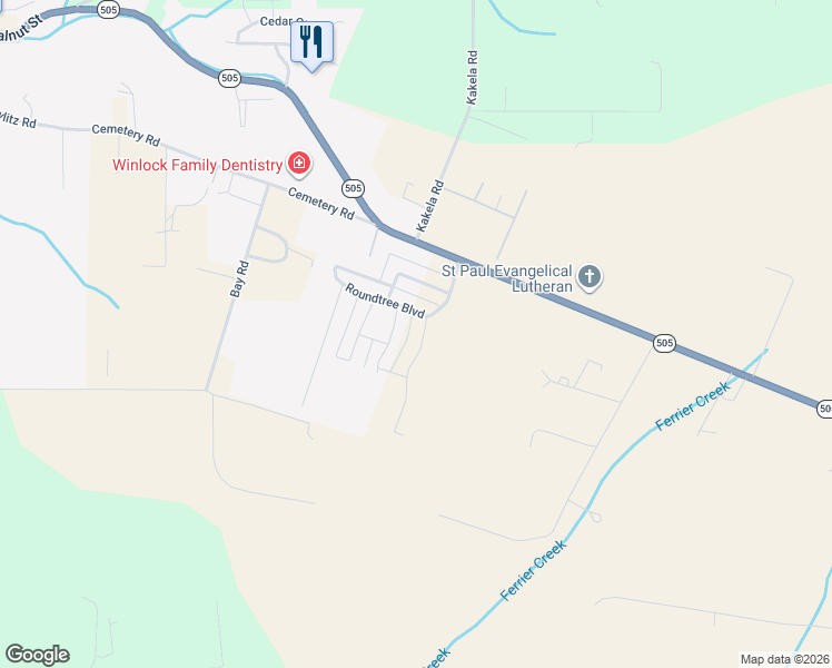 map of restaurants, bars, coffee shops, grocery stores, and more near 811 Miller Street in Winlock