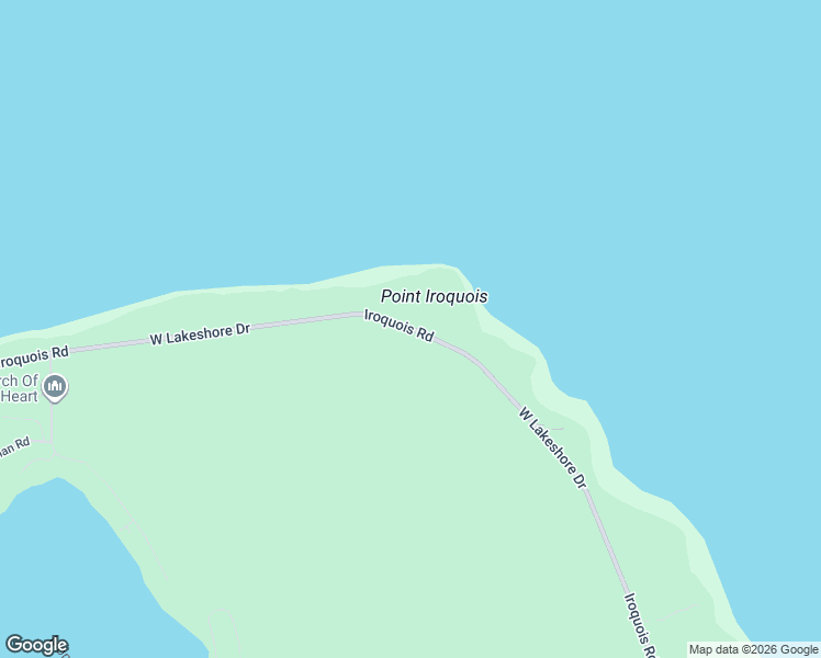 map of restaurants, bars, coffee shops, grocery stores, and more near 12915-13041 West Lakeshore Drive in Chippewa