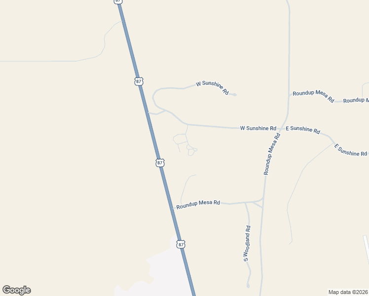 map of restaurants, bars, coffee shops, grocery stores, and more near 37 West Sunshine Road in Roundup