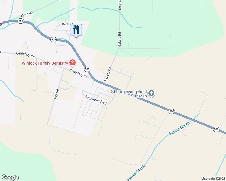 map of restaurants, bars, coffee shops, grocery stores, and more near 804 Miller Street in Winlock