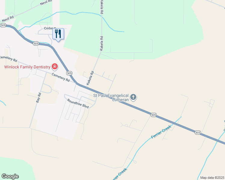 map of restaurants, bars, coffee shops, grocery stores, and more near 349 Washington 505 in Winlock